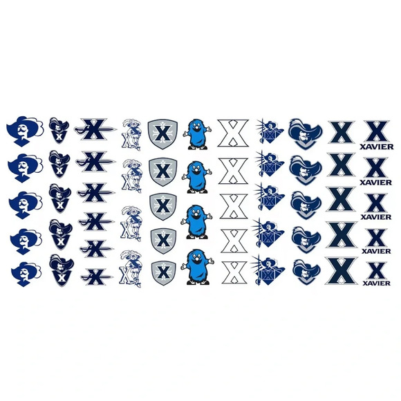Xavier Musketeers College Sports Team Nail Art Decals - Picture 2 of 4